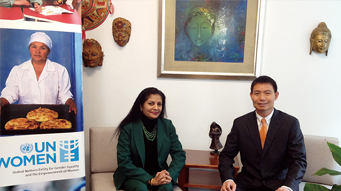 南非首位女性副总统 联合国会见众可网络CEO